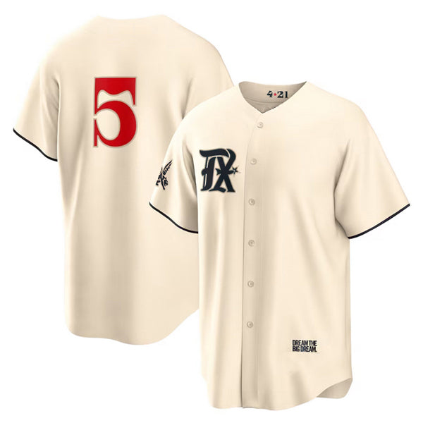 Texas Rangers #5 Corey Seager Cream KLUNKIM 2023 City Connect Cool Base Stitched Jersey