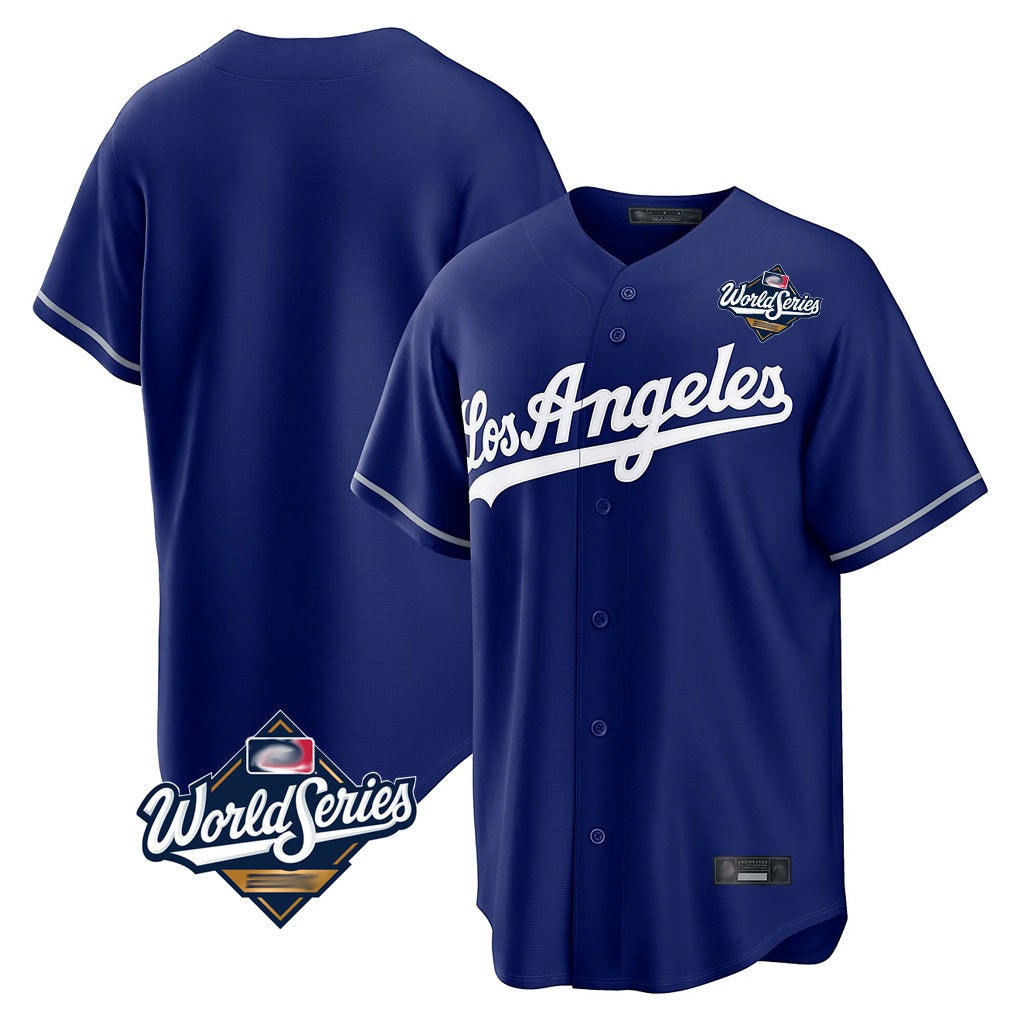 Los Angeles Dodgers Blank Player Royal KLUNKIM Game World Series Stitched Jerseys
