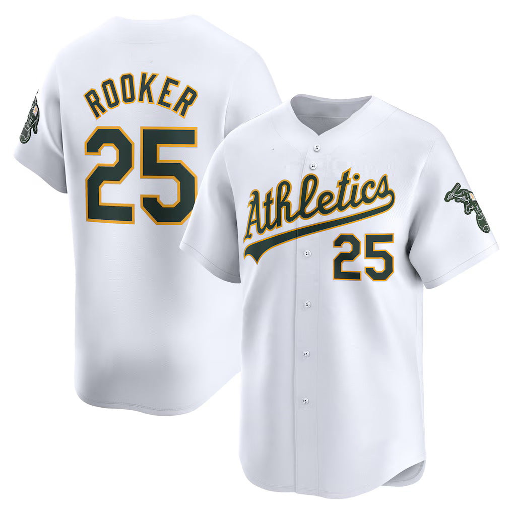 Oakland Athletics #25 Brent Rooker White KLUNKIM Home Limited Player Jersey