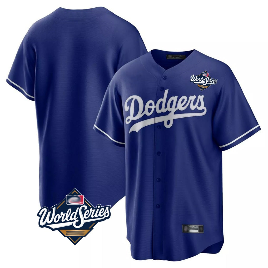 Los Angeles Dodgers Blank Player Royal KLUNKIM Game Home World Series Stitched Jerseys