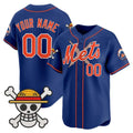 Custom New York Mets x One Piece Royal KLUNKIM Vapor Premier Limited Jersey - Stitched