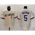 Los Angeles Dodgers #5 Freddie Freeman Number Cream KLUNKIM 2024 City Connect Limited Stitched Jersey 2