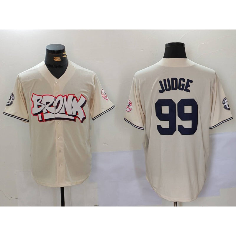 New York Yankees #99 Aaron Judge Cream KLUNKIM Limited Stitched Jersey 2