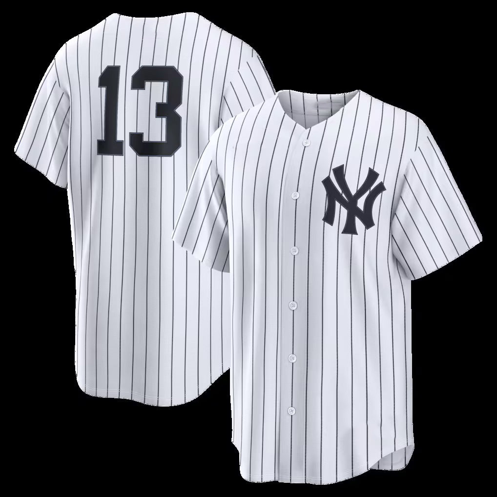 New York Yankees #13 Jazz Chisholm Jr. White KLUNKIM Home Replica Jersey