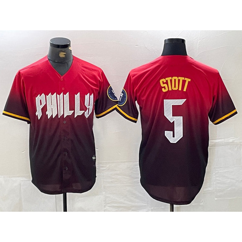 Philadelphia Phillies #5 Bryson Stott Red KLUNKIM 2024 City Cool Base Jersey