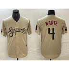 Arizona Diamondback #4 Ketel Marte 2021 Gold KLUNKIM City Connect Cool Base Stitched Jersey