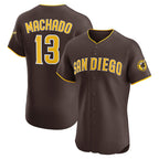 San Diego Padres #13 Manny Machado Brown KLUNKIM Road Elite Jersey