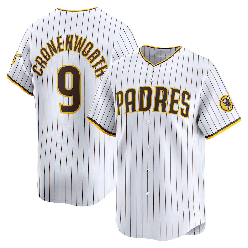 San Diego Padres #9 Jake Cronenworth White KLUNKIM Home Limited Player Jersey