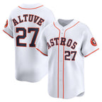 Houston Astros #27 Jose Altuve White KLUNKIM Home Limited Player Jersey