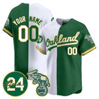 Custom Oakland Athletics White Green KLUNKIM Jersey - Personalized