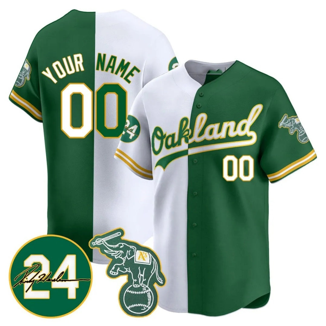 Custom Oakland Athletics White Green KLUNKIM Jersey - Personalized