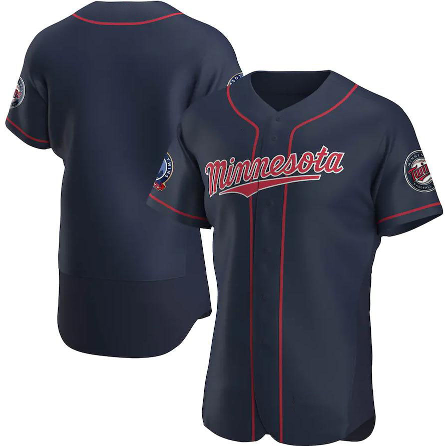 Minnesota Twins Navy 60th Season Alternate Authentic Team Jersey