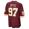 W.Football Team #97 Tim Settle Burgundy KLUNKIM Game Player Jersey