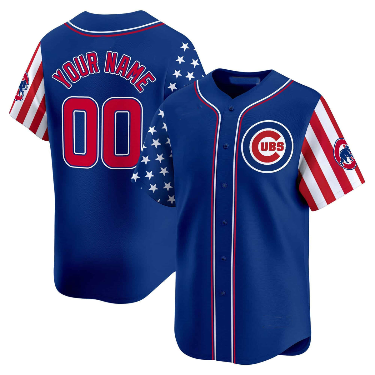 Custom Chicago Cubs 2024 Independence Day Vapor Premier Limited Jersey ¨C Royal KLUNKIM