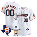 Custom Houston Astros Houston Rodeo Patch Vapor Premier Limited Jersey ¨C White 2 KLUNKIM
