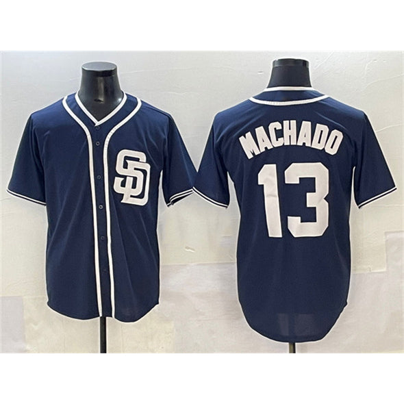 San Diego Padres #13 Manny Machado Navy KLUNKIM Cool Base Stitched Jersey
