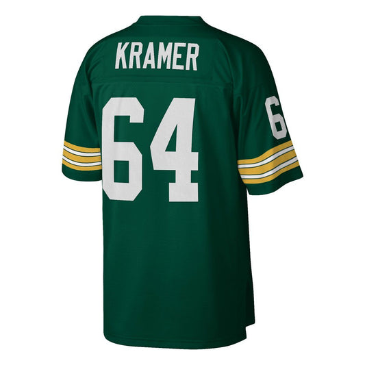 GB.Packers #64 Kramer Mitchell & Ness 1966 Replica Green American Football Stitched Jerseys