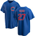 Chicago Cubs #27 Seiya Suzuki Royal KLUNKIM Cool Base Stitched Jersey