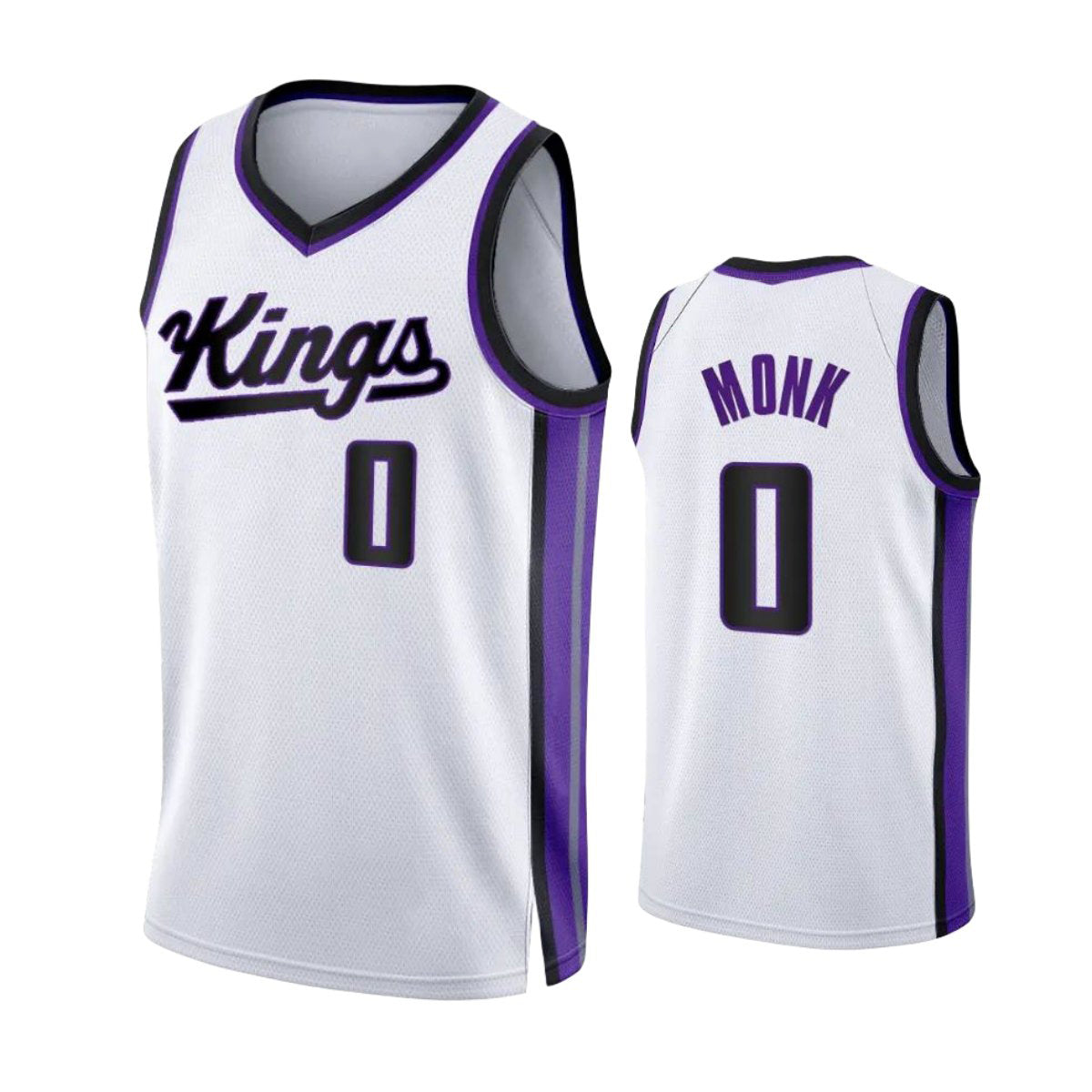 S.Kings #0 Malik Monk White Swingman Basketball Jerseys