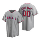 Custom Los Angeles Angels Gray KLUNKIM Stitched Cool Base Road Jersey