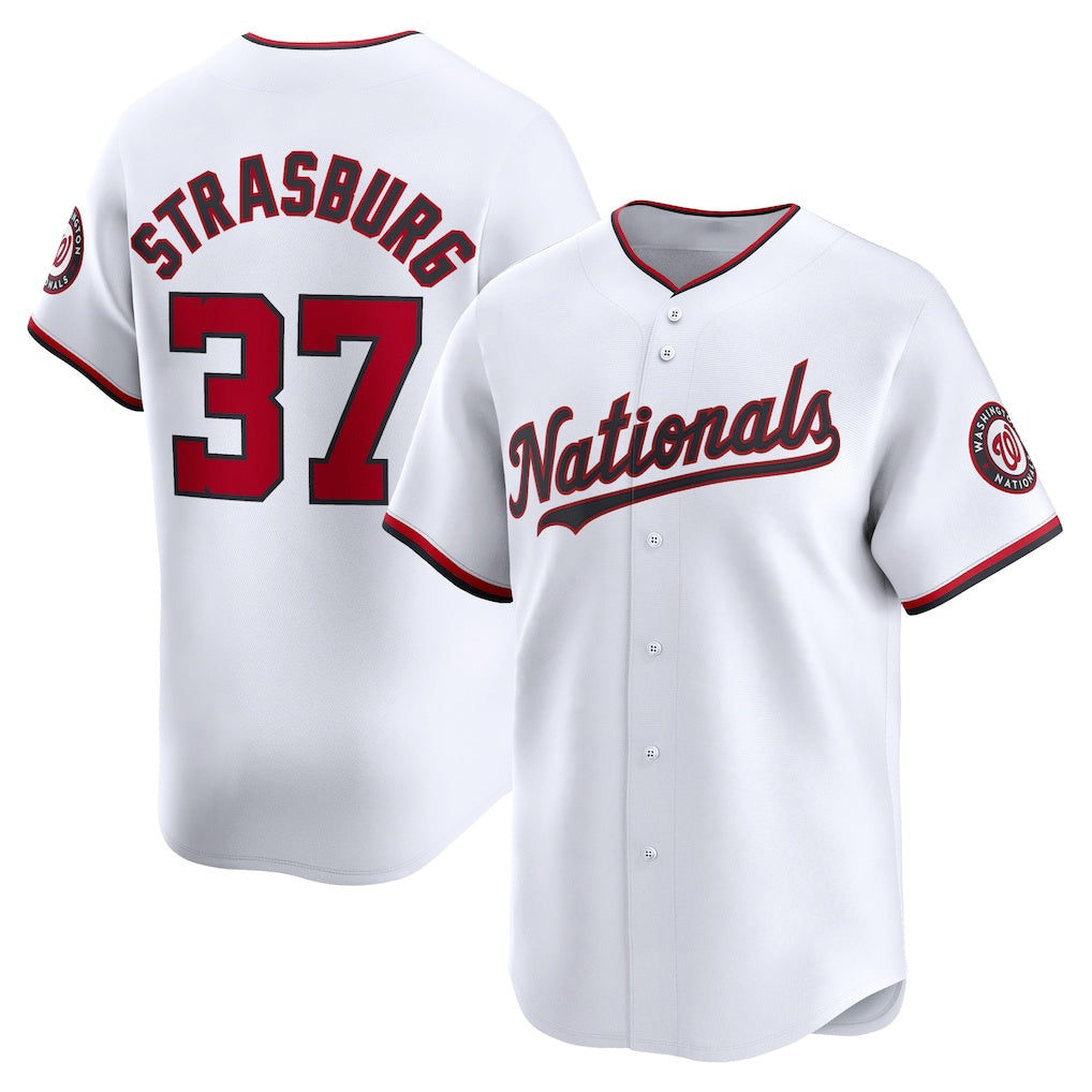 Washington Nationals #37 Stephen Strasburg White KLUNKIM Home Limited Player Jersey