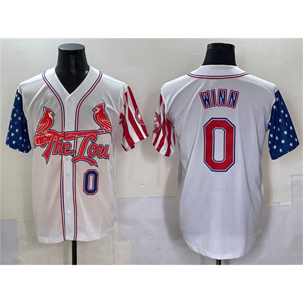 St. Louis Cardinals #0 Masyn Winn White KLUNKIM Independence Day Vapor Premier Limited Stitched Jersey