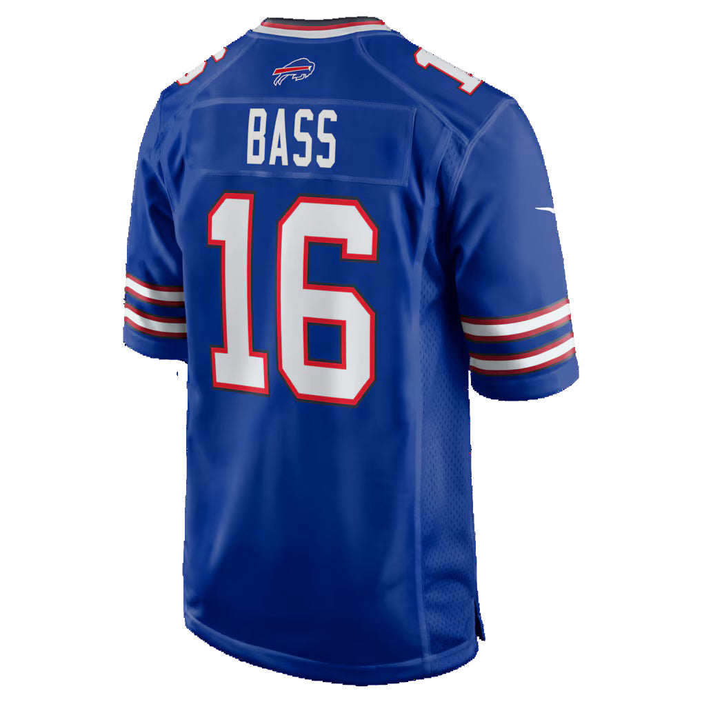 B.Bills #16 Tyler Bass Royal KLUNKIM Team Game Jersey