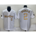 Miami Marlins #2 Jazz Chisholm Jr Number White KLUNKIM 2022 All Star Stitched Cool Base Jersey