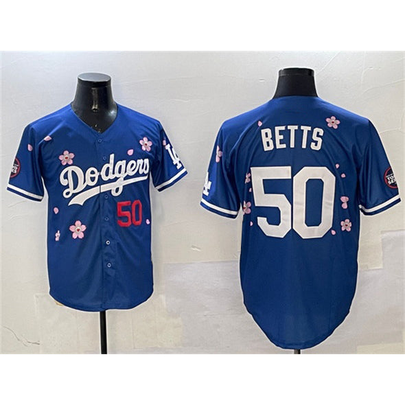 Los Angeles Dodgers #50 Mookie Betts Royal KLUNKIM 2025 Tokyo Series Limited Stitched Jersey