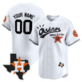 Custom Houston Astros Cactus Jack Style Vapor Premier Limited Jersey ¨C White KLUNKIM