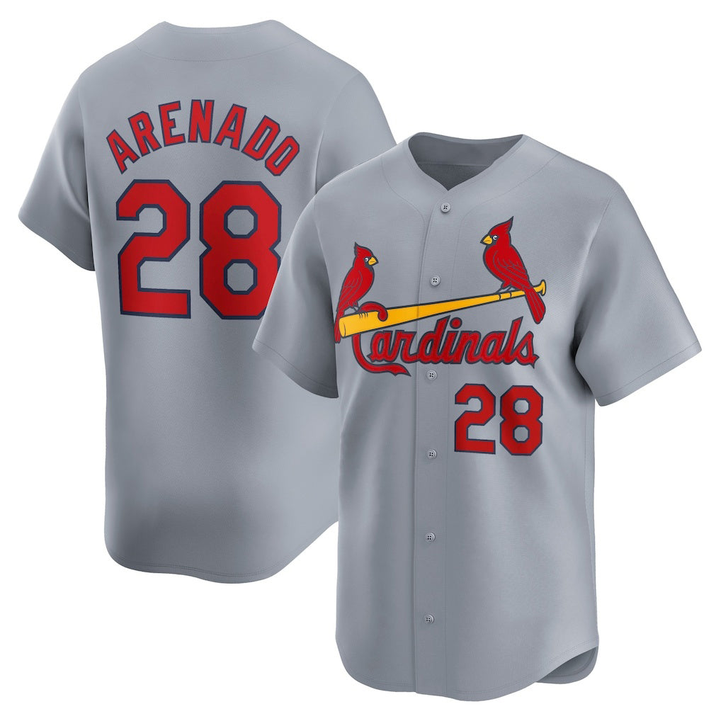 St. Louis Cardinals #28 Nolan Arenado Gray KLUNKIM Away Limited Player Jersey