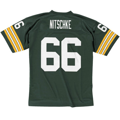 GB.Packers #66 Nitschke Mitchell & Ness 1966 Replica Green American Football Stitched Jerseys