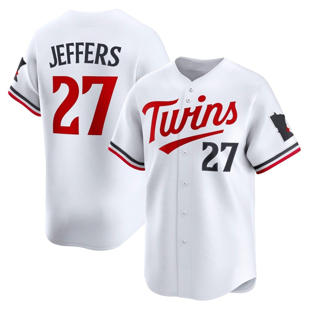 Minnesota Twins #27 Ryan Jeffers White KLUNKIM Home Limited Player Jersey