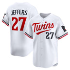 Minnesota Twins #27 Ryan Jeffers White KLUNKIM Home Limited Player Jersey