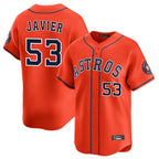 Houston Astros #53 Cristian Javier Player Orange KLUNKIM Home Limited Stitched Jerseys