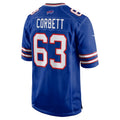 B.Bills #63 Austin Corbett Royal KLUNKIM Team Game Jersey