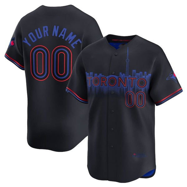 Custom Toronto Blue Jays Active Player Black KLUNKIM 2024 City Connect Limited Stitched Jersey