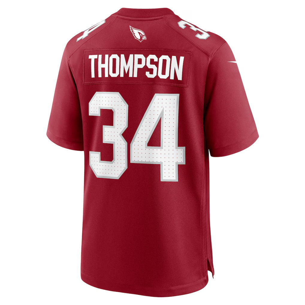 A.Cardinals #34 Jalen Thompson Cardinal KLUNKIM Team Game Jersey
