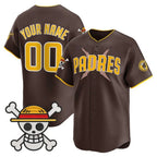 Custom San Diego Padres x One Piece Brown KLUNKIM Vapor Premier Limited Jersey - Stitched