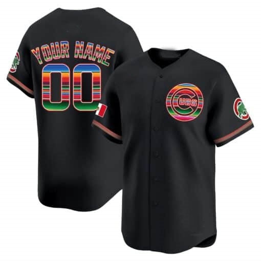 Custom Chicago Cubs Mexico Vapor Premier Limited Jersey ¨C Black KLUNKIM