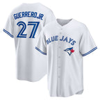 Toronto Blue Jays #27 Vladimir Guerrero Jr. White KLUNKIM Home Replica Player Name Jersey