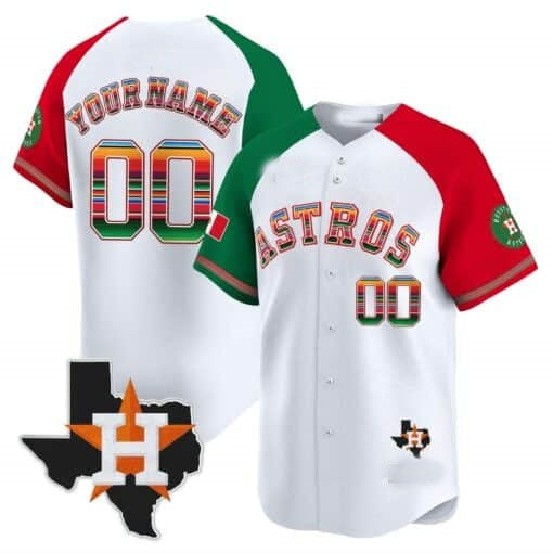 Custom Houston Astros Mexico Texas White KLUNKIM Patch Vapor Premier Limited Jersey - Alternate