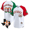 Custom Houston Astros Mexico Texas White KLUNKIM Patch Vapor Premier Limited Jersey - Alternate