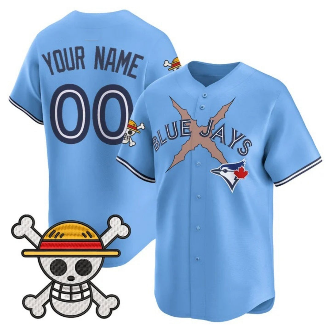 Custom Toronto Blue Jays x One Piece Blue KLUNKIM Vapor Premier Limited Jersey - Stitched