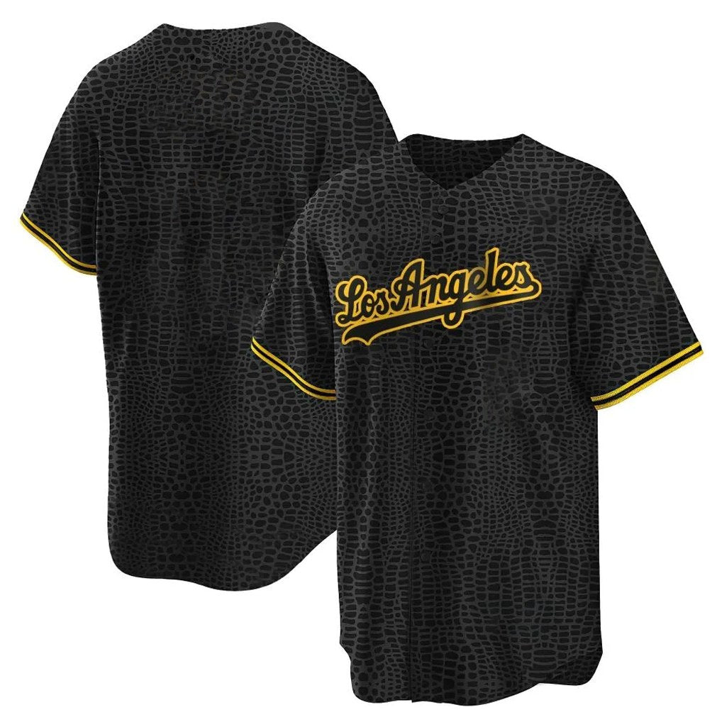 Los Angeles Dodgers Blank Player Black Gold KLUNKIM Limited Home Stitched Jerseys