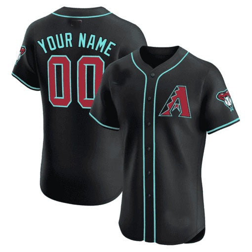 Custom Arizona Diamondbacks 2024 Flex Base Jersey ¨C Black KLUNKIM