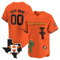 Custom Houston Astros Cactus Jack Patch Vapor Premier Limited Jersey V9 - Orange KLUNKIM
