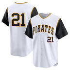 Pittsburgh Pirates #21 Roberto Clemente White KLUNKIM Cooperstown Collection Limited Jersey