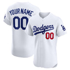 Custom Los Angeles Dodgers White KLUNKIM Home Elite Jersey