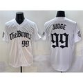 New York Yankees #99 Aaron Judge White KLUNKIM 'Gothic Legacy Edition' Vapor Premier Limited Stitched Jersey